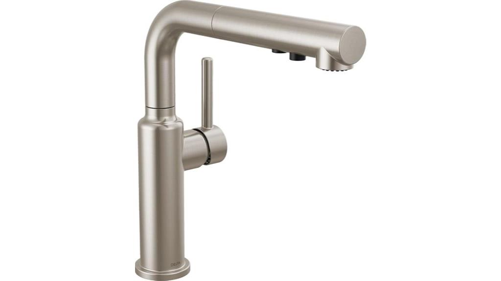 brushed nickel kitchen faucet