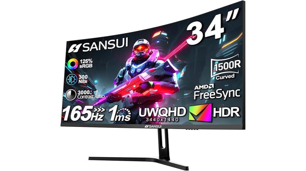 curved gaming monitor 34 inch