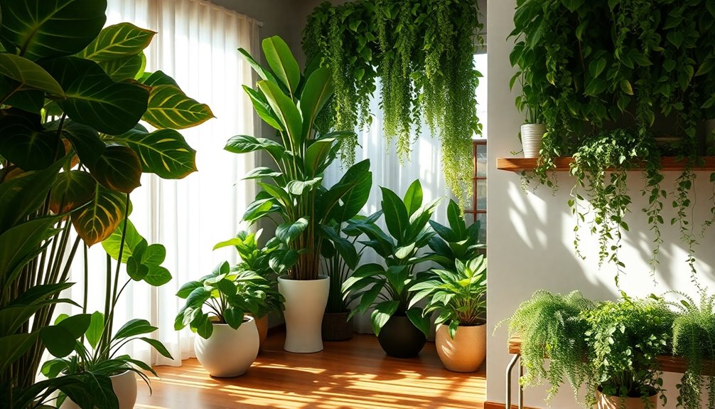 lush indoor plants selection