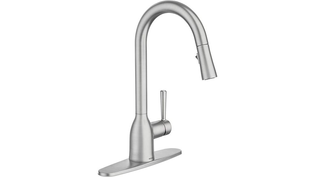 sleek moen kitchen faucet