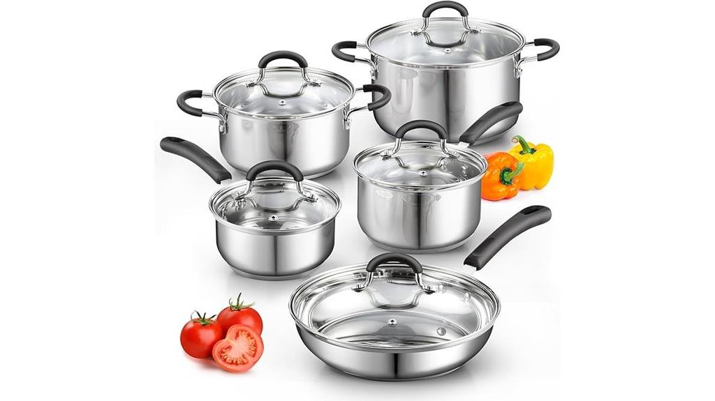 stainless steel cookware set