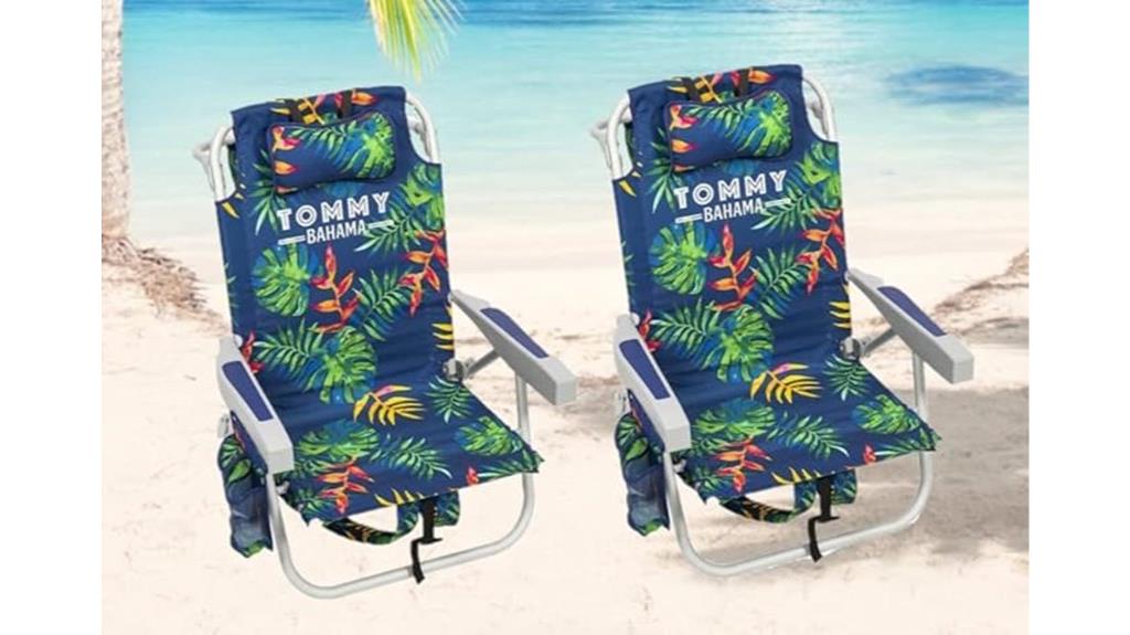 tropical beach chair set