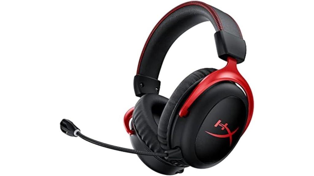 wireless gaming headset red