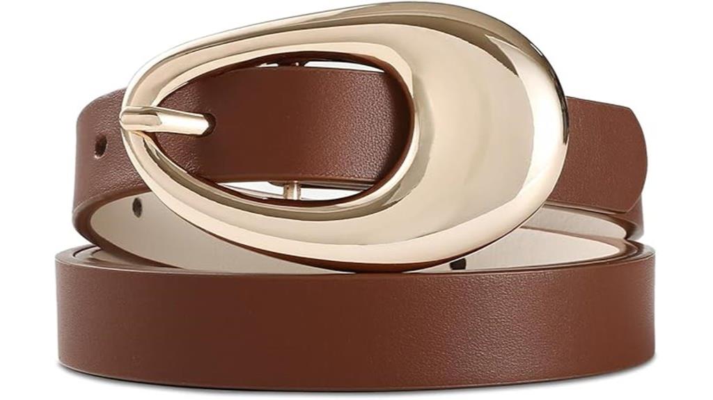 brown genuine leather belt