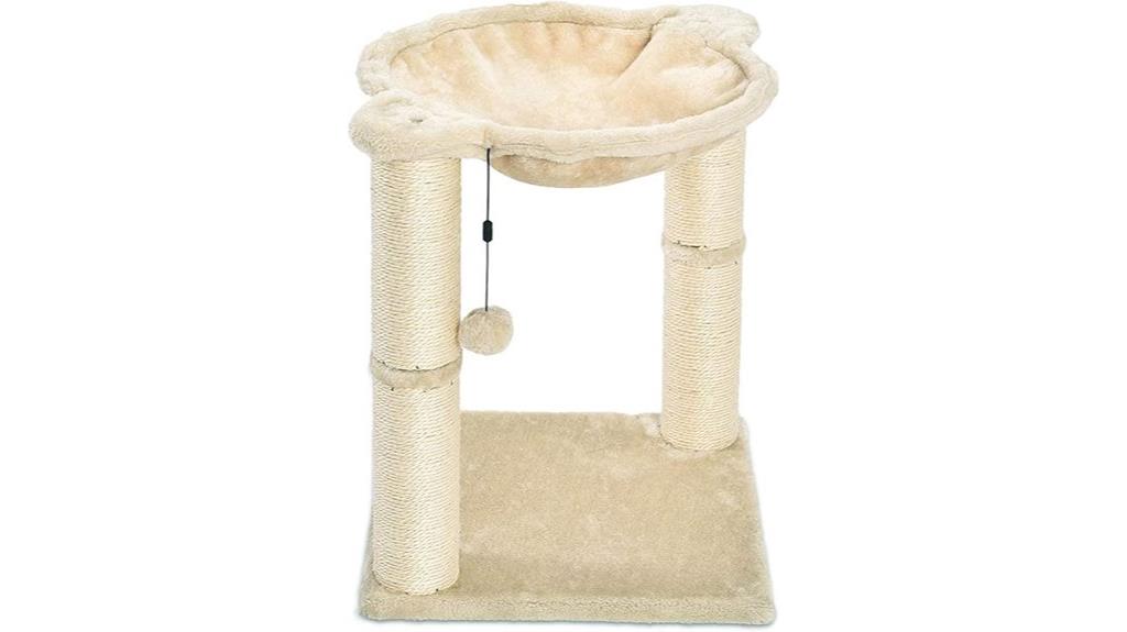 cat tower with hammock