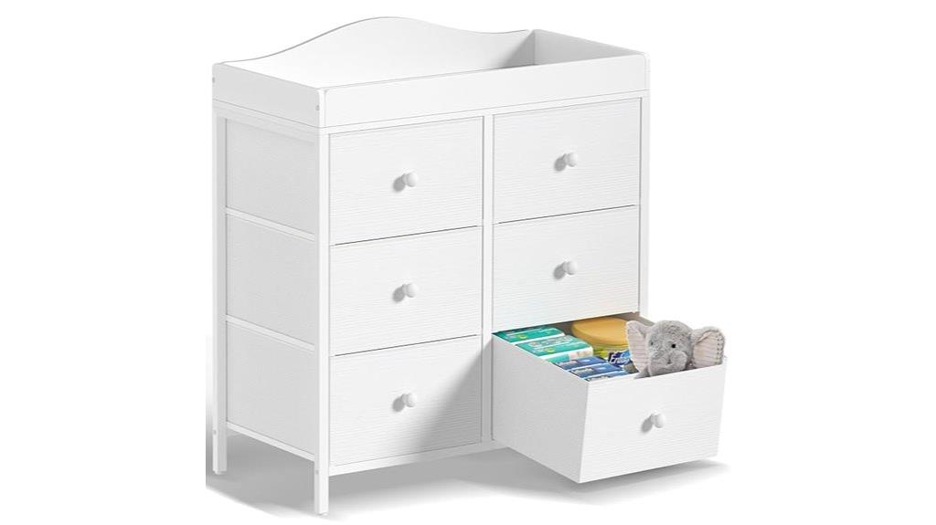 changing table with drawers