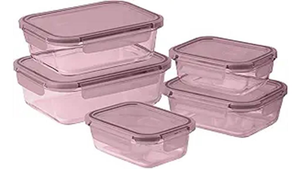 colorful glass food storage