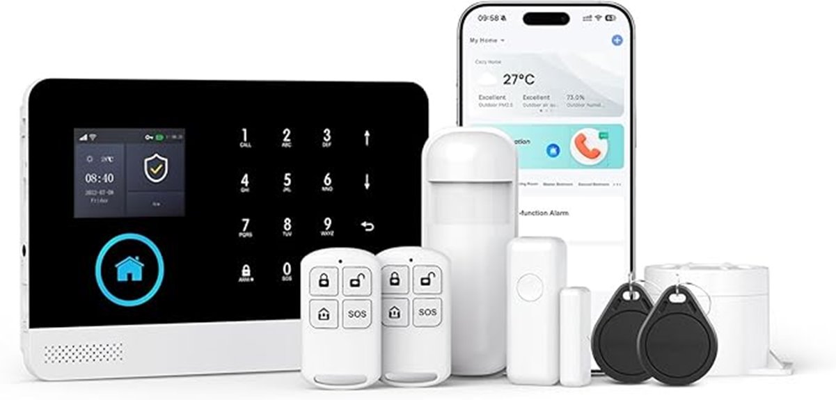 complete 8 piece alarm system