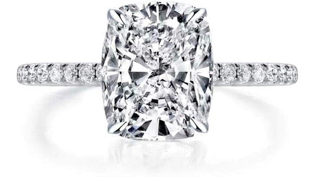 cushion cut cz ring