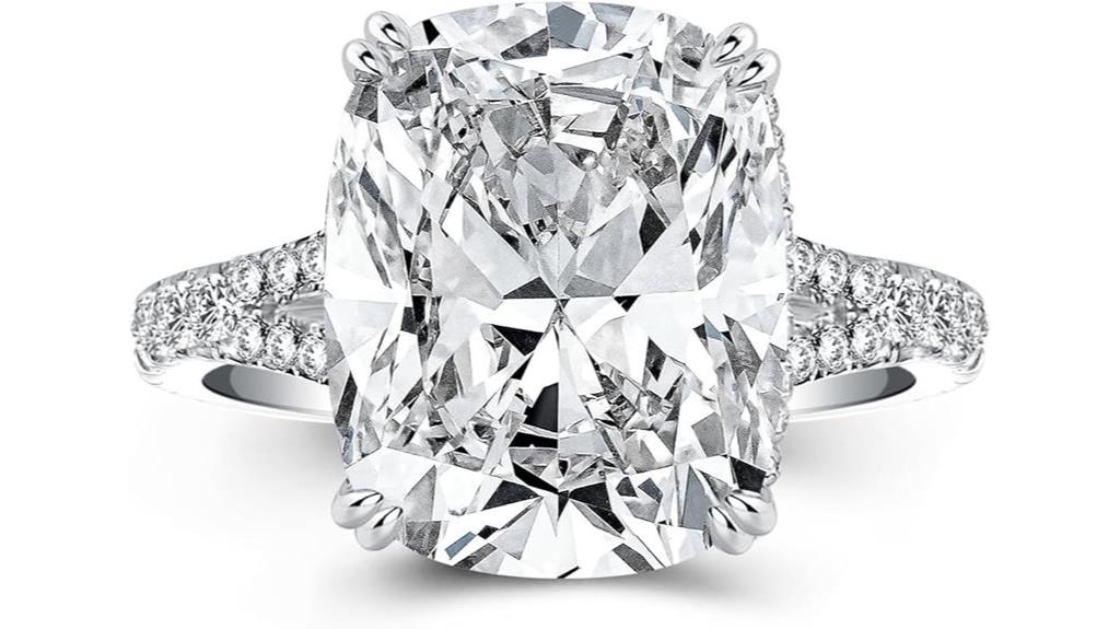 cushion cut promise ring