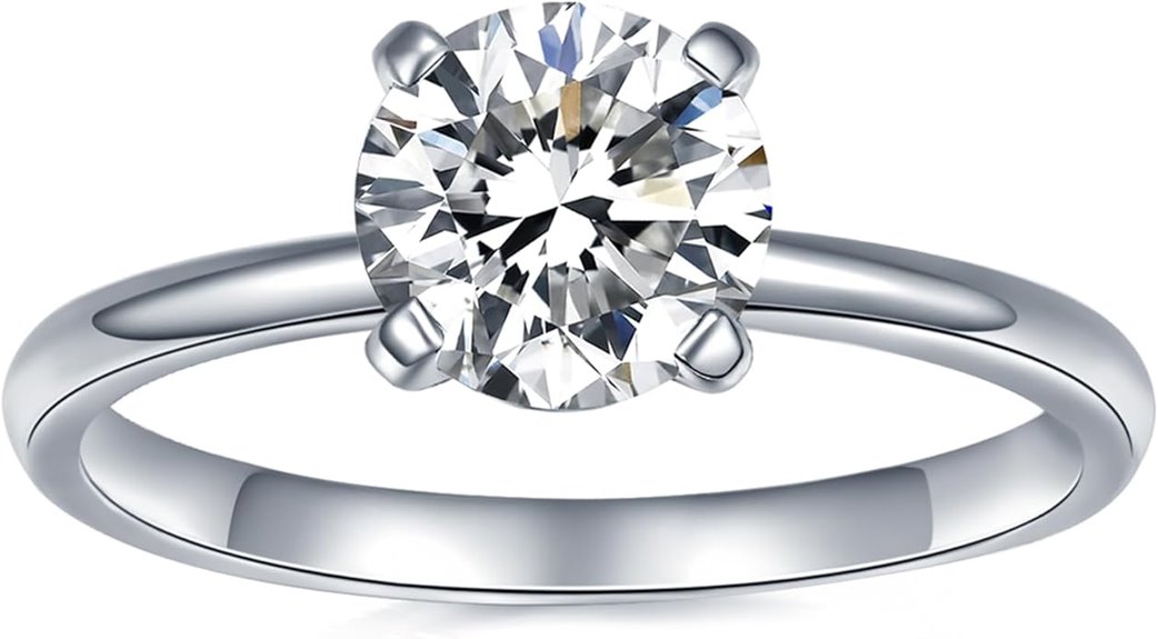 dazzling 1ct moissanite ring