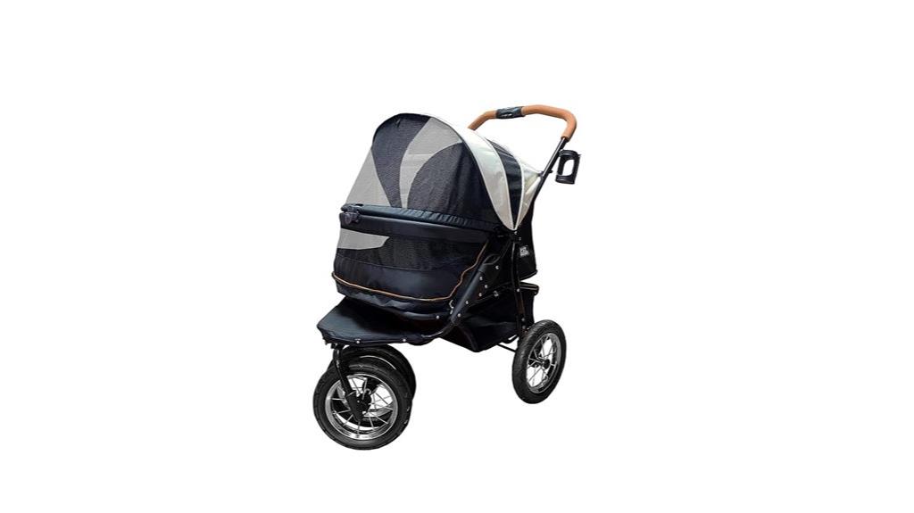 double pet stroller with no zip
