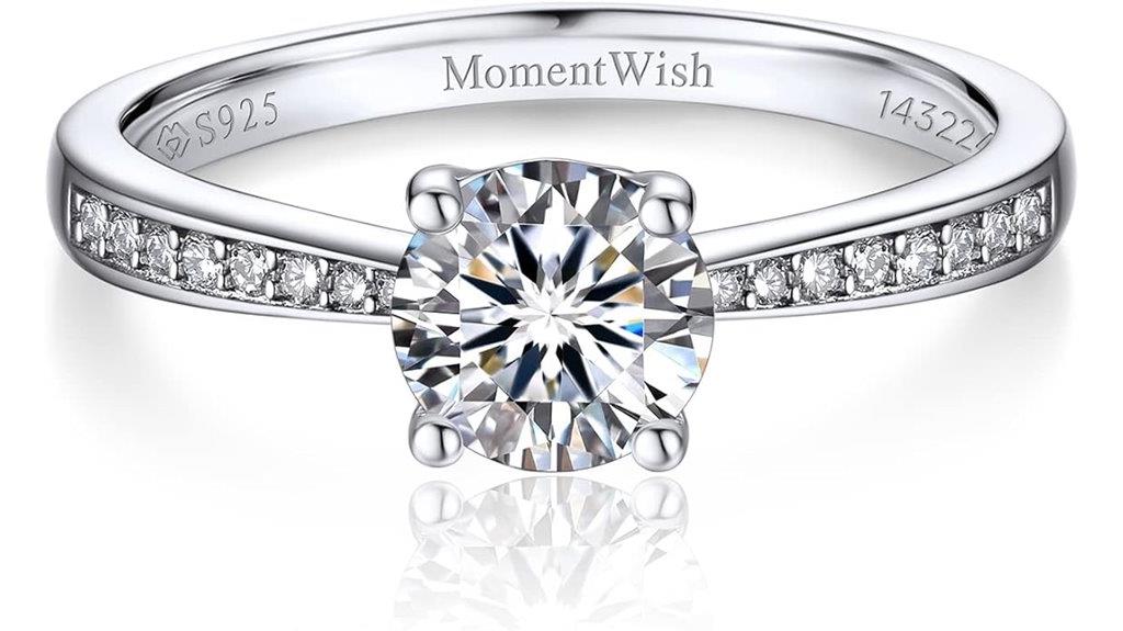 elegant 1 carat moissanite