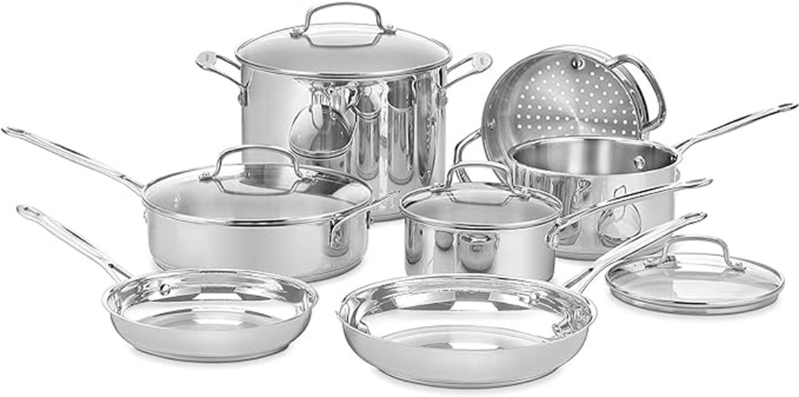 eleven piece cuisinart cookware