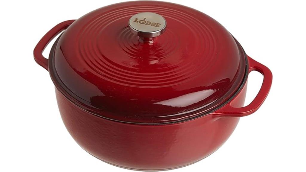 enameled 6 quart cast iron