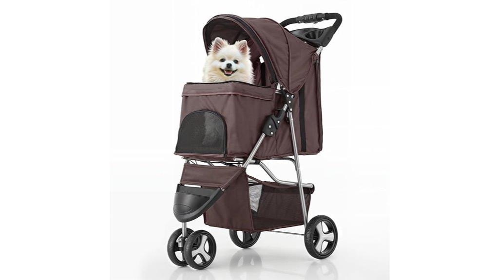 foldable small dog stroller