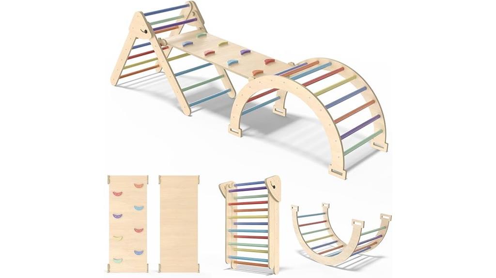 foldable wooden child climber