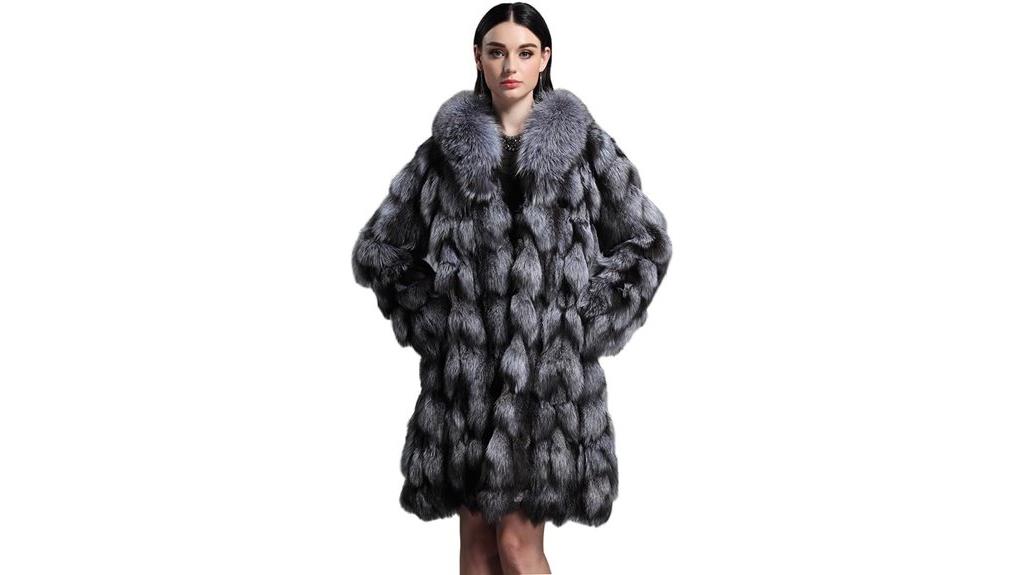 genuine fox fur winter coat