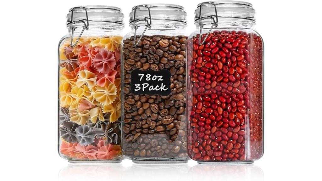 glass food storage canisters