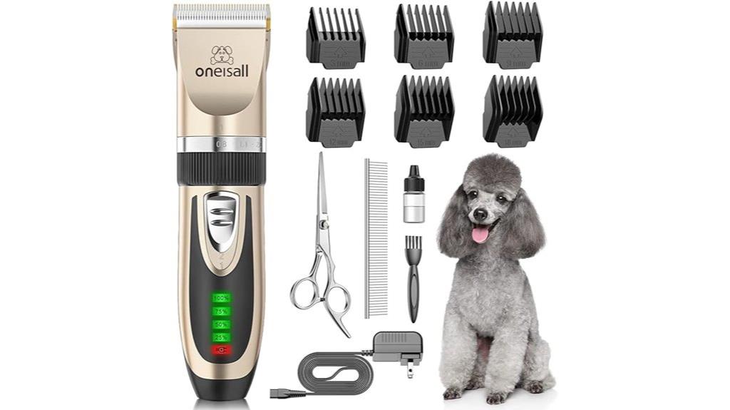 low noise dog grooming kit