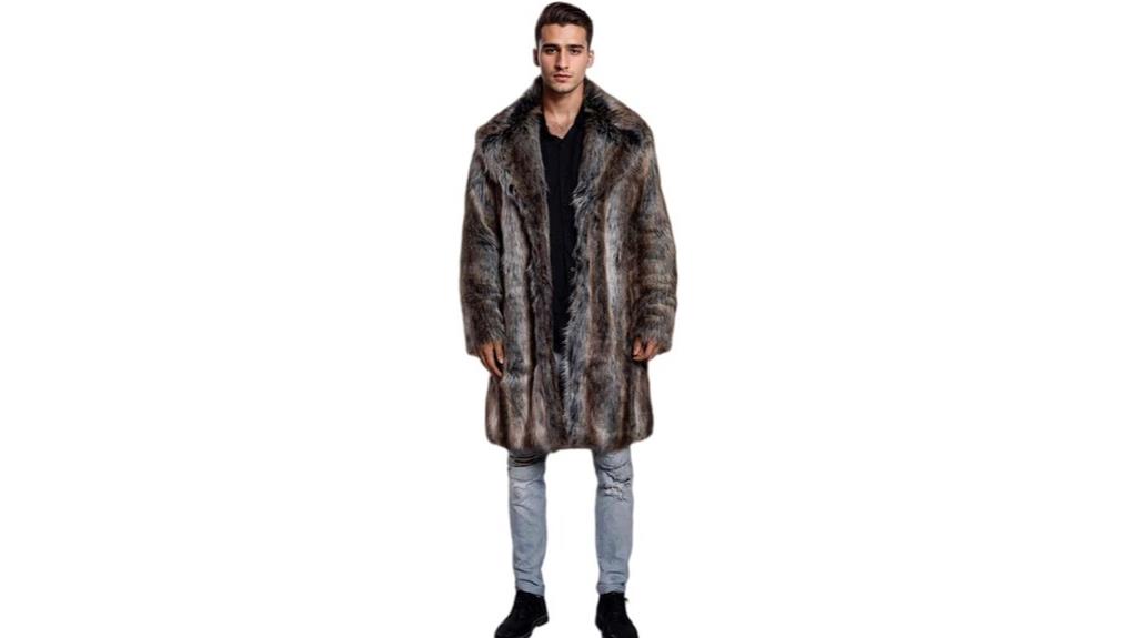 men s faux fur coat