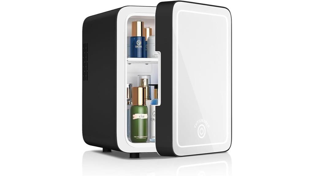 mini makeup fridge mirror