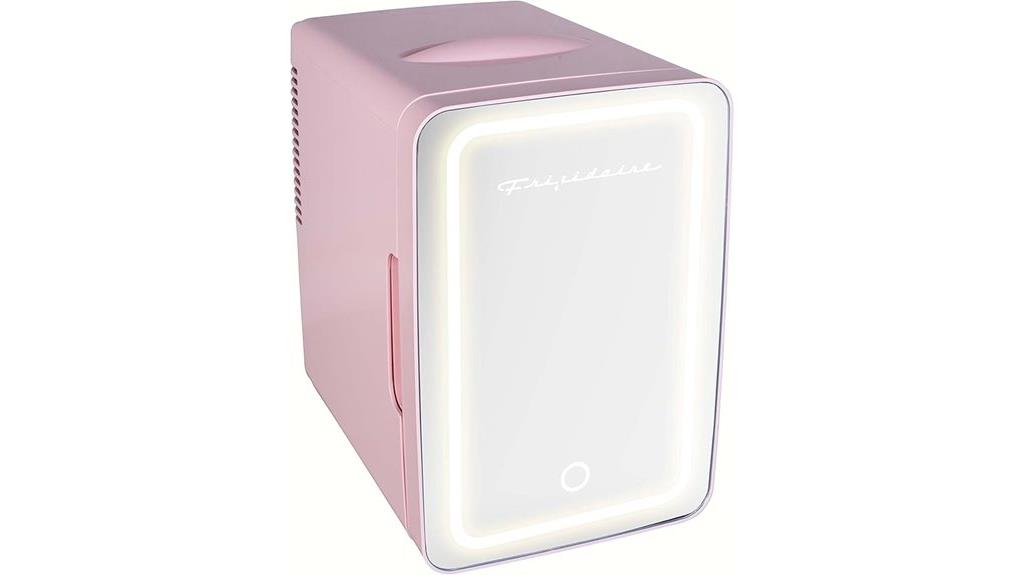 portable mini cooler with mirror