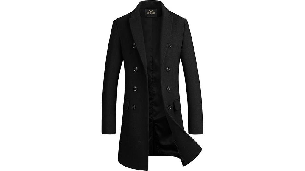 premium wool double pea coat