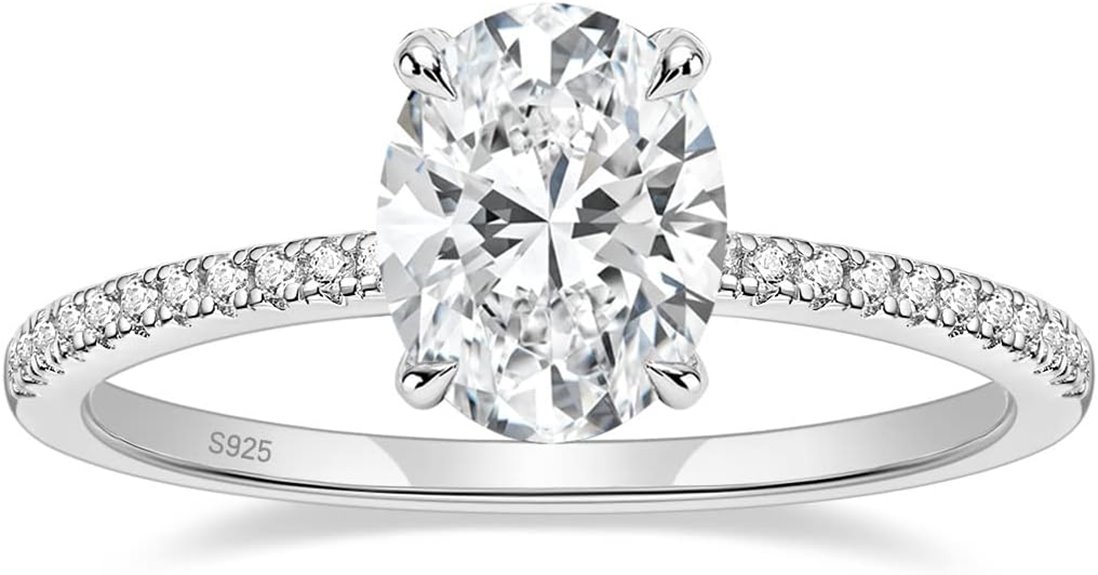 sterling silver zirconia engagement