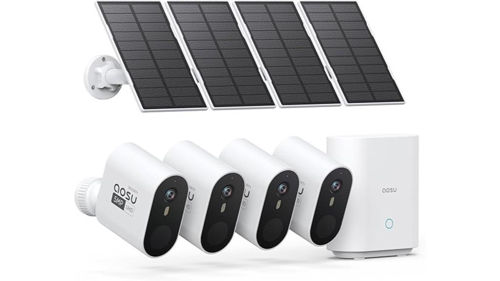 wireless 4 camera solar security