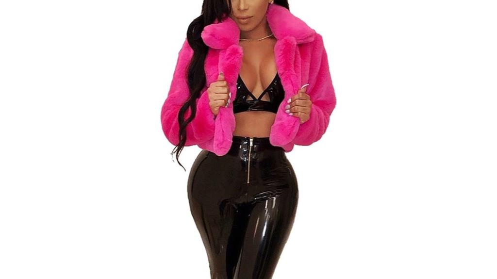 women s faux fur crop jacket