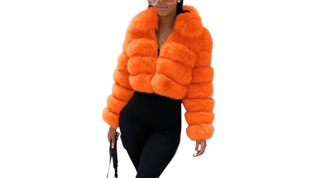 women s fluffy faux fur coat