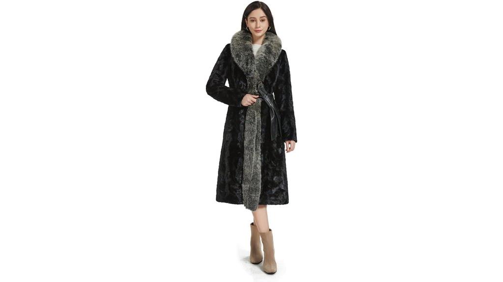 women s fur coat with mink and fox