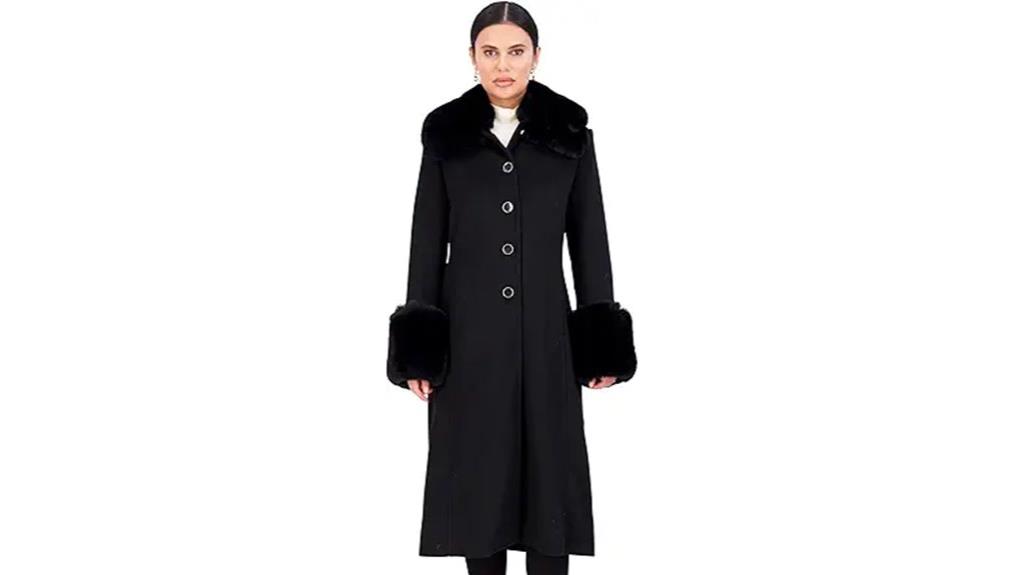 women s wool fur coat