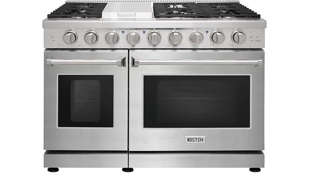 48 inch stainless steel range