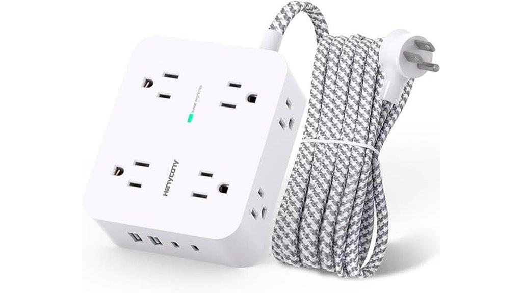 8 outlet 4 usb surge protector