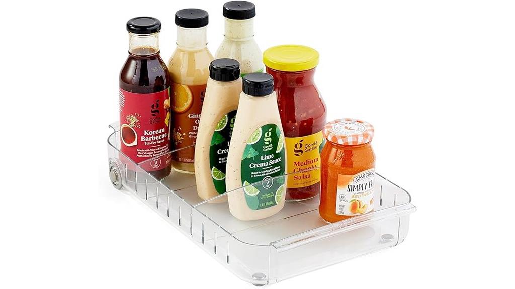 adjustable fridge storage caddy