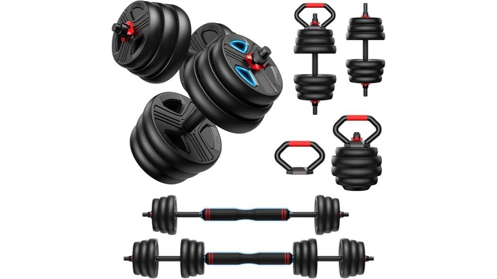 adjustable weight dumbbell set