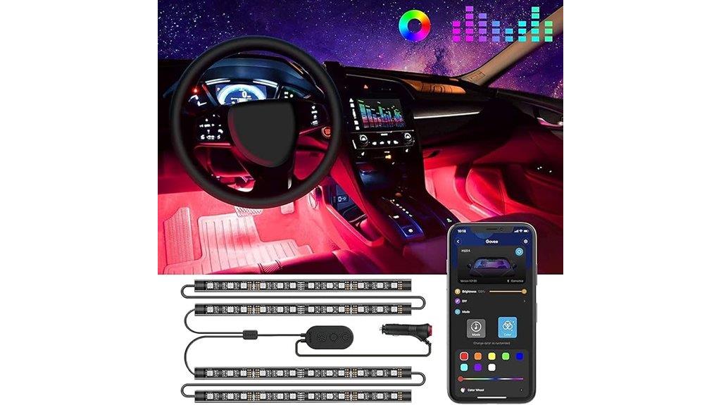 app controlled rgb car lights