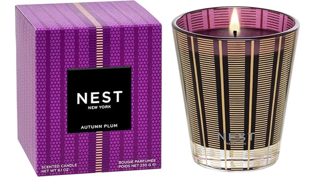 autumn plum scented candle