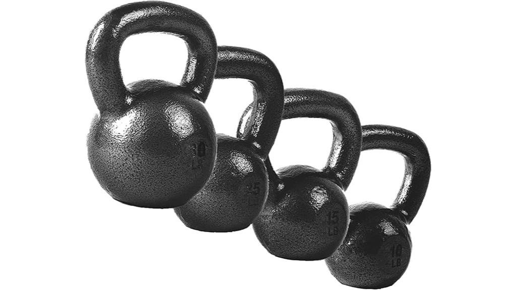 black cast iron kettlebell