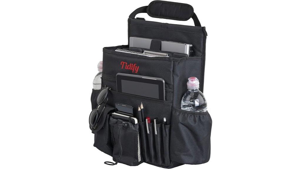 car organizer with tablet storage