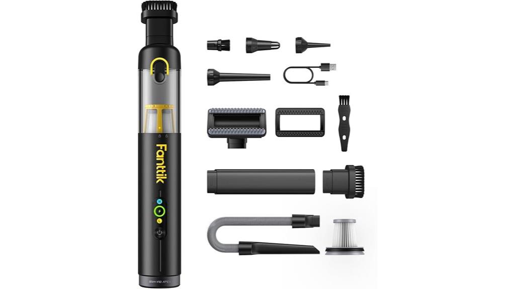 compact black car vacuum