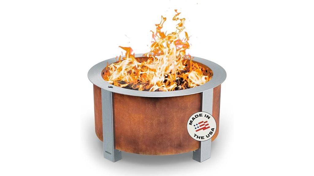 corten steel smokeless fire pit