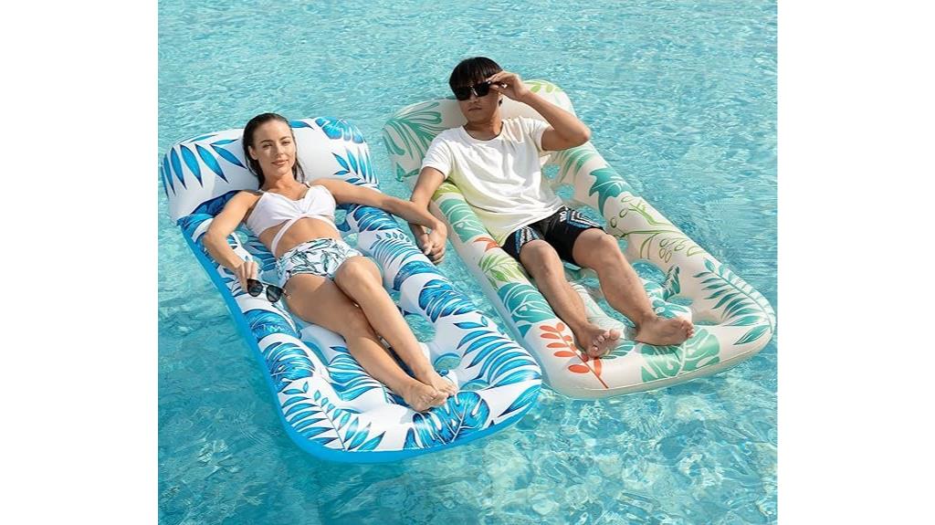double pack inflatable loungers