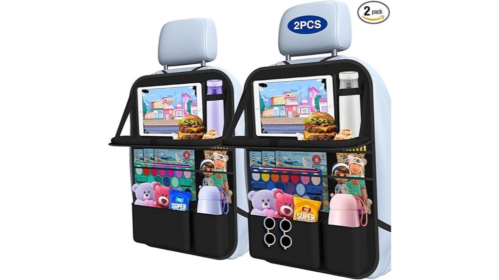 dual car seat organizer