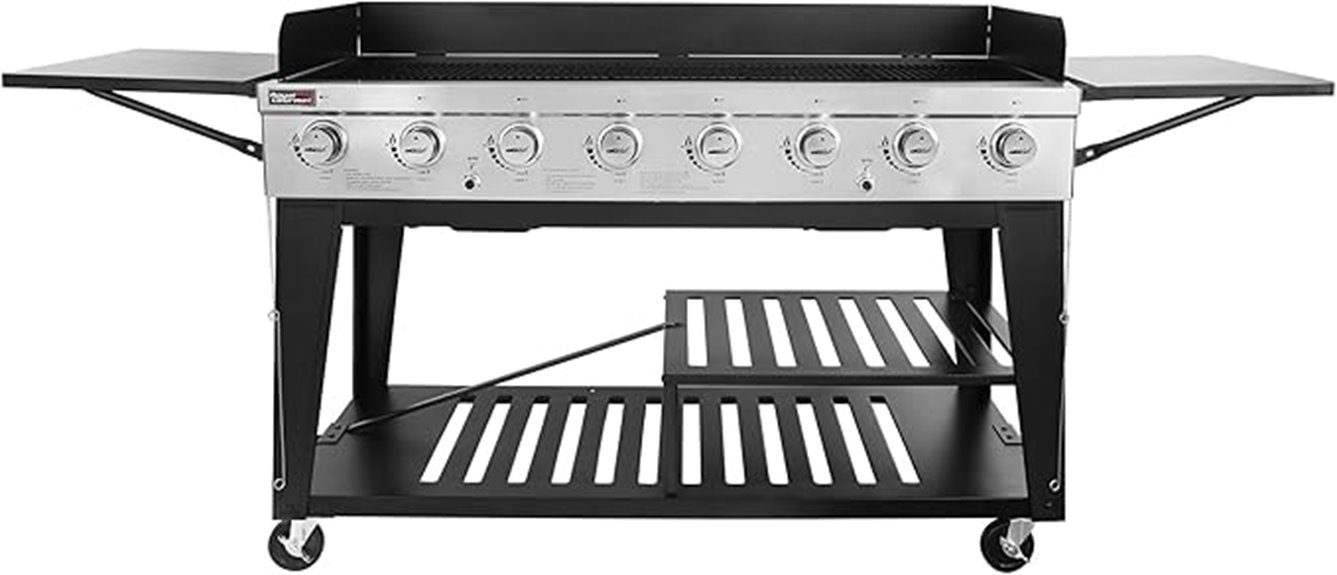 eight burner outdoor grill