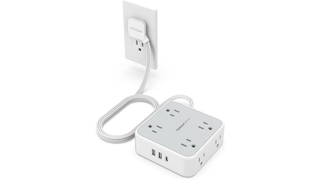 eight outlets three usb