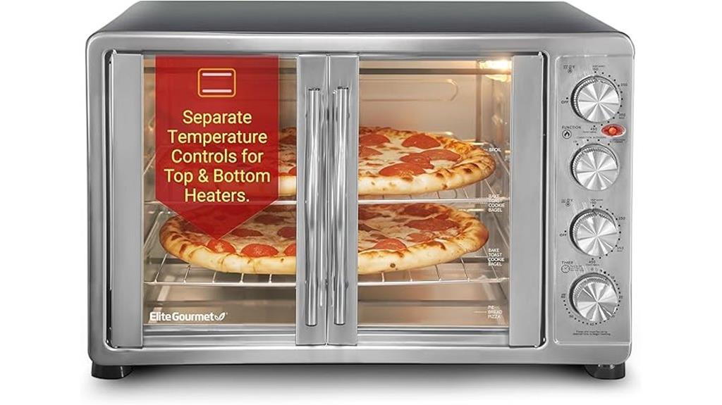 elite gourmet french door oven