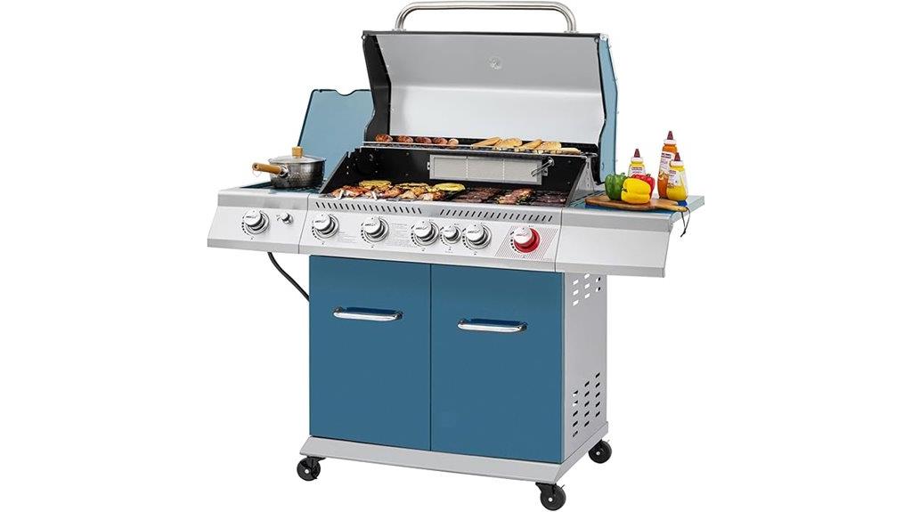 five burner propane grill